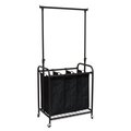 Oceanstar Oceanstar TLS1385 3-Bag Rolling Laundry Sorter with Adjustable Hanging Bar; Bronze TLS1385